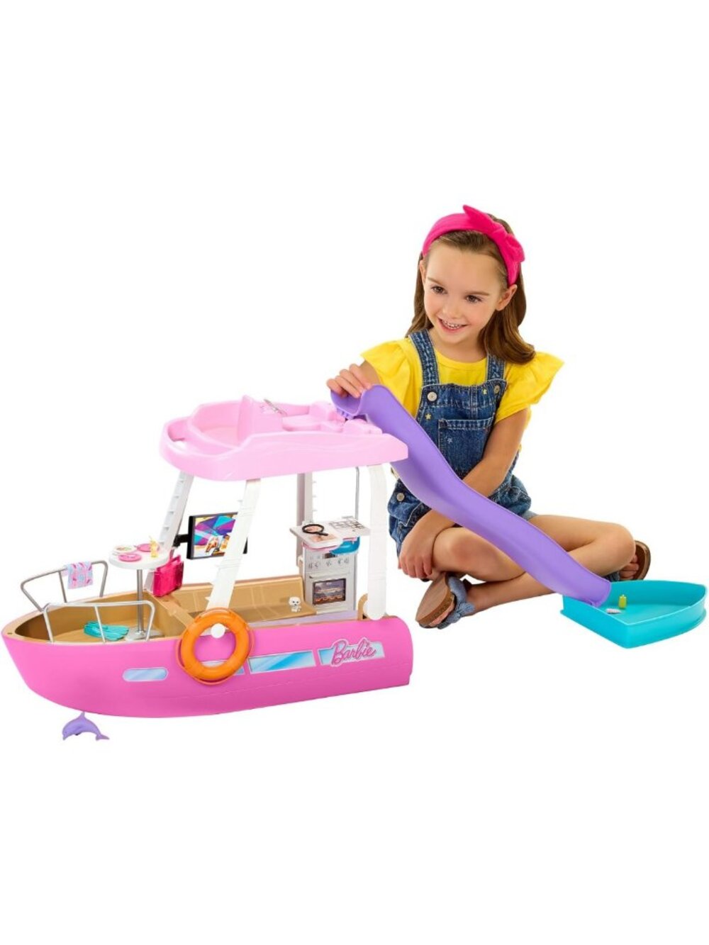 Dream Boat Playset with Pool & Slide - 20+ Accessories, Dolphin & Fun Features!